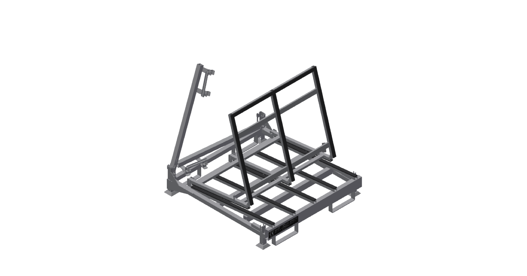 Zusammenklappbares L-Rack, Größe M, teilweise zusammengeklappt