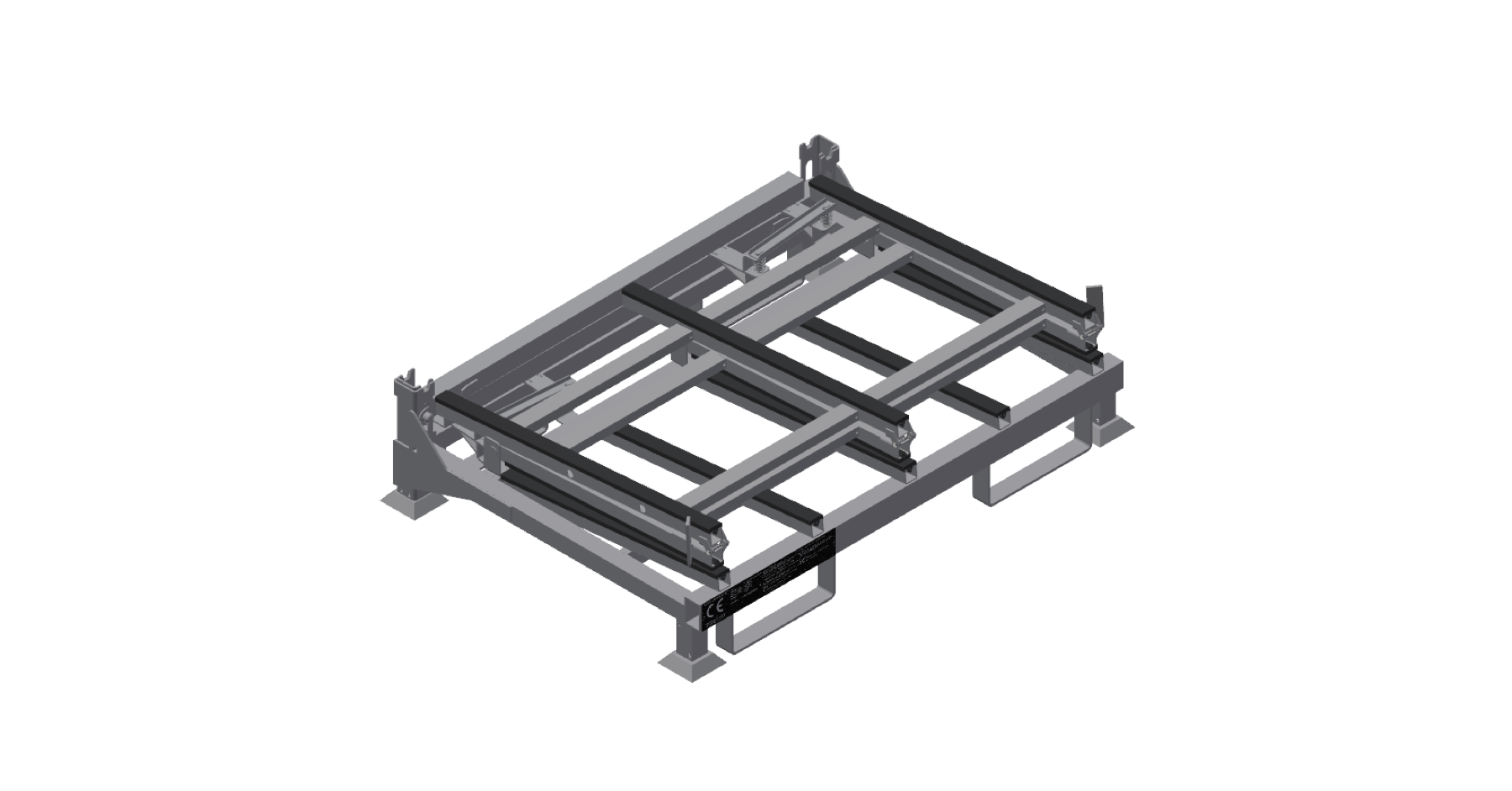 Klappbares L-Rack Größe Klein, zusammengeklappt zum Stapeln
