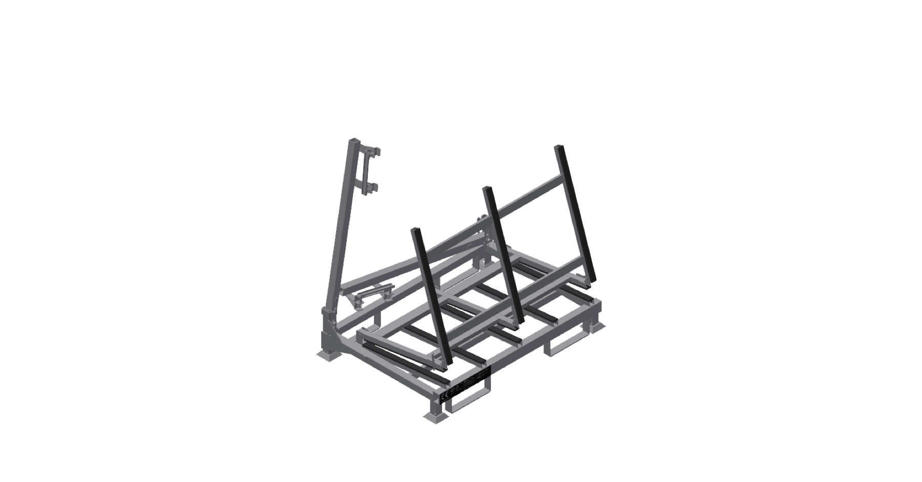 Zusammenklappbares L-Rack Größe Klein teilweise zusammengeklappt